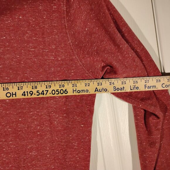 Johnnie-O sweater mens L LArge red 1/4 zip mock neck surf  long sleeve sweatshir - Picture 4 of 8